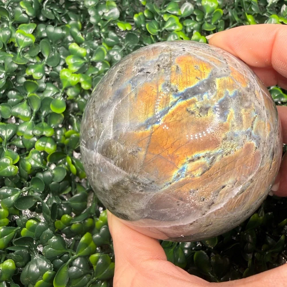 Flashy Labradorite Sphere 75mm - Picture 5 of 6